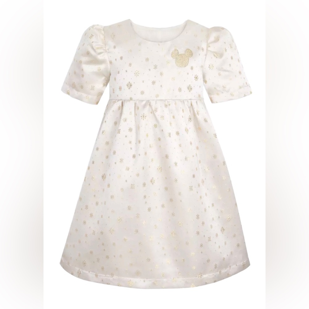 Disney Mickey Mouse Icon Gold Snowflake Dress size 10 - Picture 7 of 7